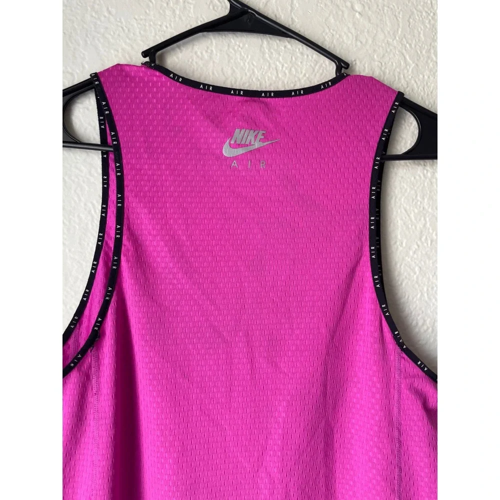 Nike Air Dri-FIT Miler Womens Pink Mesh  Running Tank Top Swoosh Logo Sz S